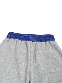 Rifted Plaid Waistband Barrel Sweatpants