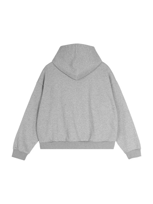 Rifted Contrast Plaid Boxy Zip Hoodie