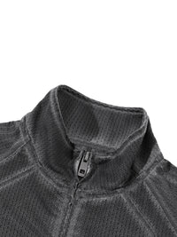 Rifted Unisex Vintage Wash Full Zip Mesh Jacket