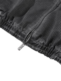 Rifted Unisex Vintage Wash Full Zip Mesh Jacket