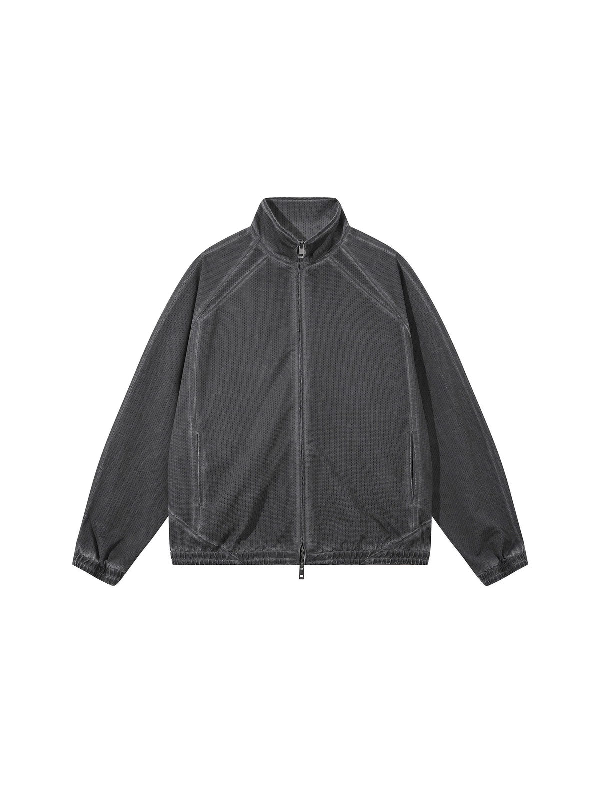 Rifted Unisex Vintage Wash Full Zip Mesh Jacket