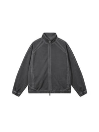 Rifted Unisex Vintage Wash Full Zip Mesh Jacket