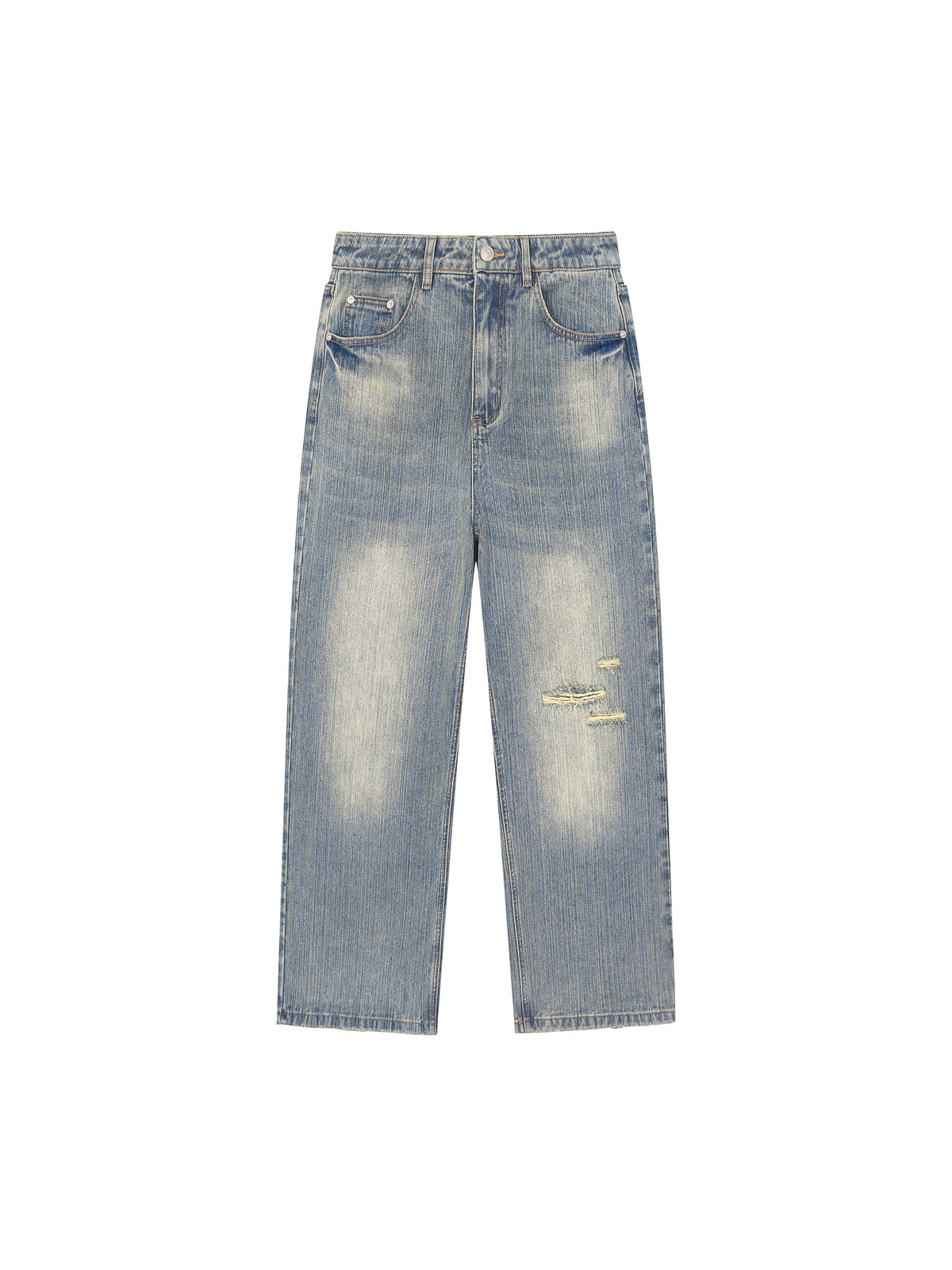 Rifted Vintage Wash Distressed Denim Jeans