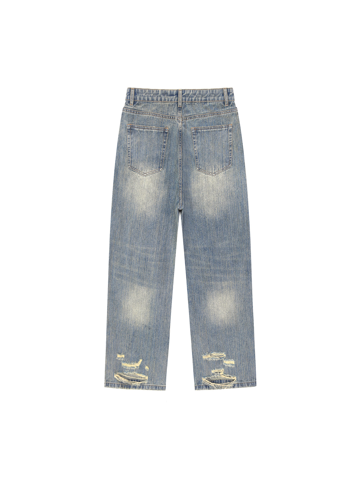 Rifted Vintage Wash Distressed Denim Jeans
