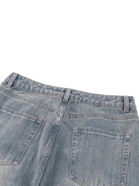 Rifted Vintage Wash Distressed Denim Jeans