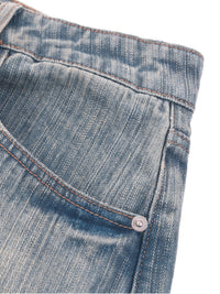 Rifted Vintage Wash Distressed Denim Jeans