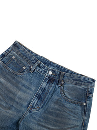 Rifted Vintage Wash Baggy Denim Jeans