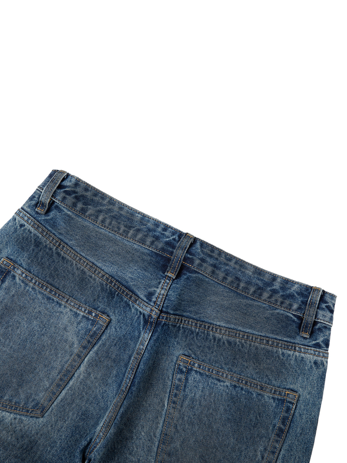 Rifted Vintage Wash Baggy Denim Jeans
