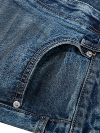 Rifted Vintage Wash Baggy Denim Jeans