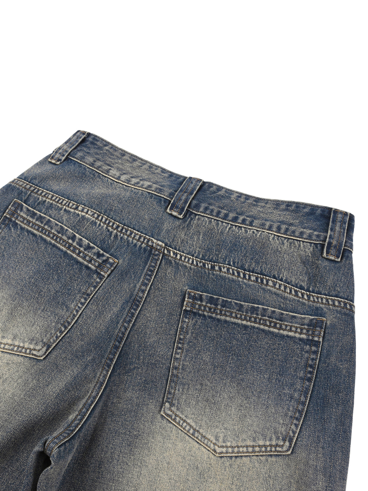 Rifted Vintage Wash Baggy Denim Shorts