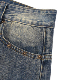 Rifted Vintage Wash Baggy Denim Shorts