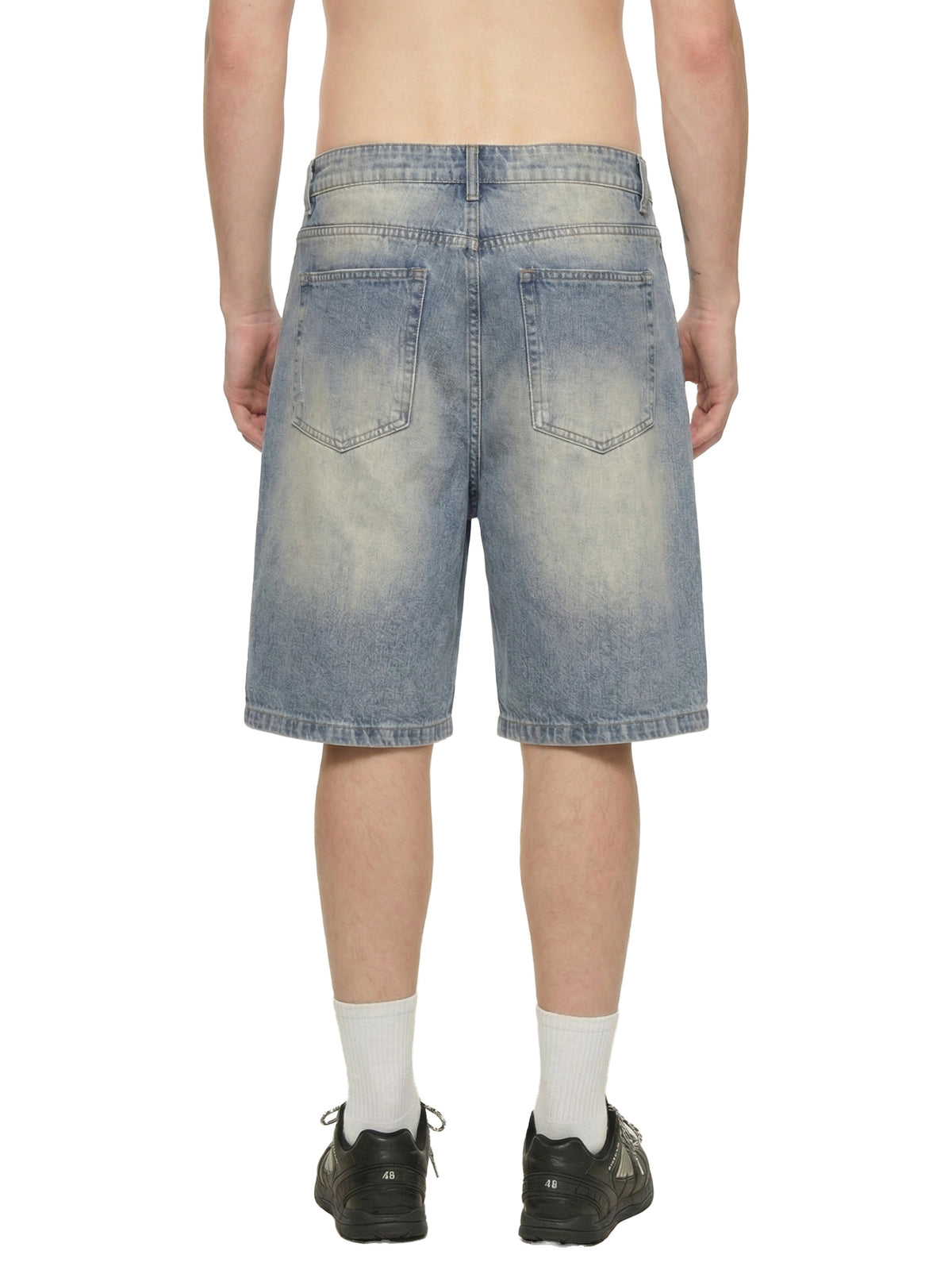 Rifted Faded Distressed Baggy Denim Shorts