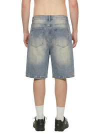Rifted Faded Distressed Baggy Denim Shorts