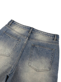 Rifted Faded Distressed Baggy Denim Shorts
