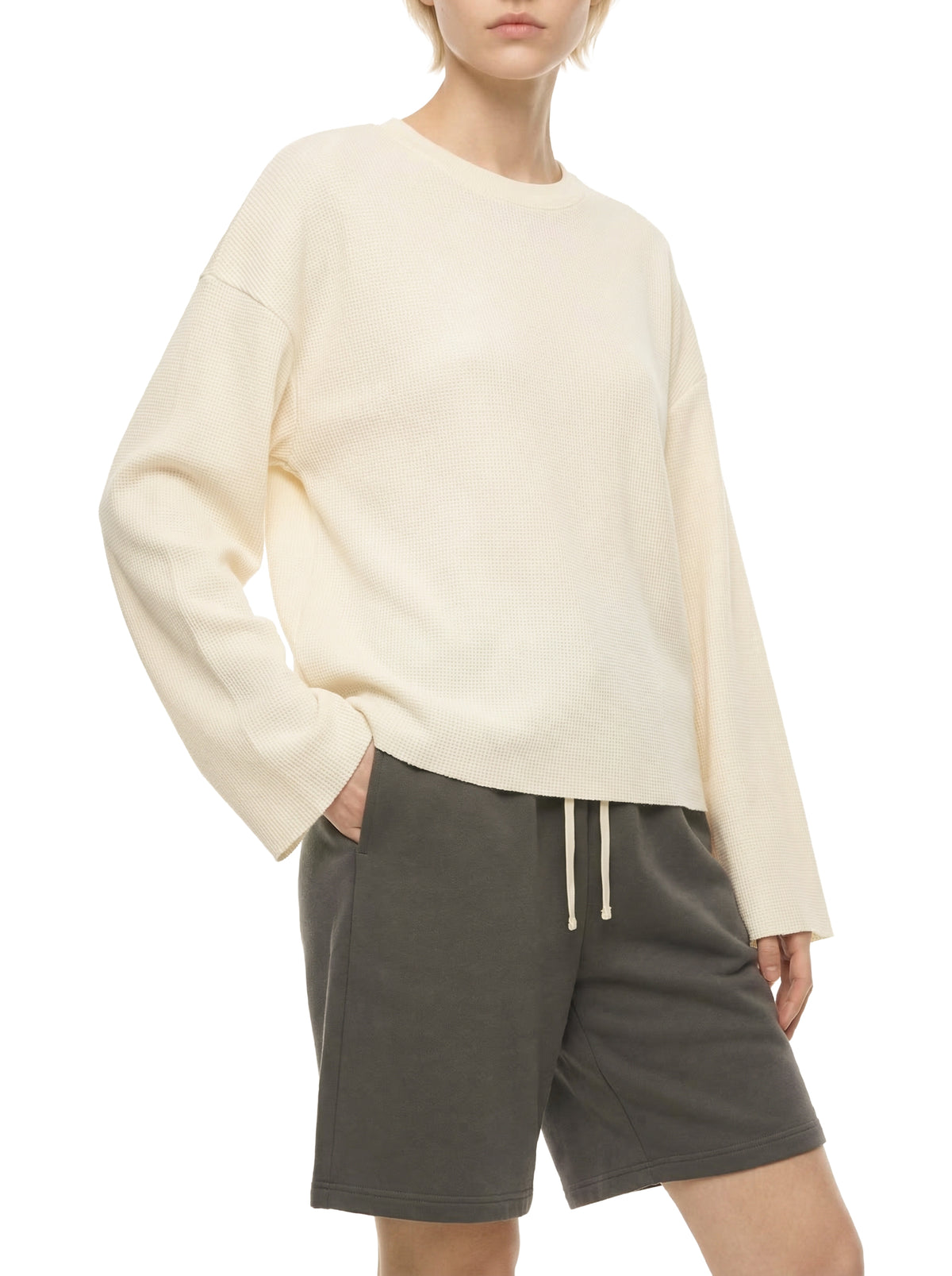 Waffle Raw Edge T-Shirt