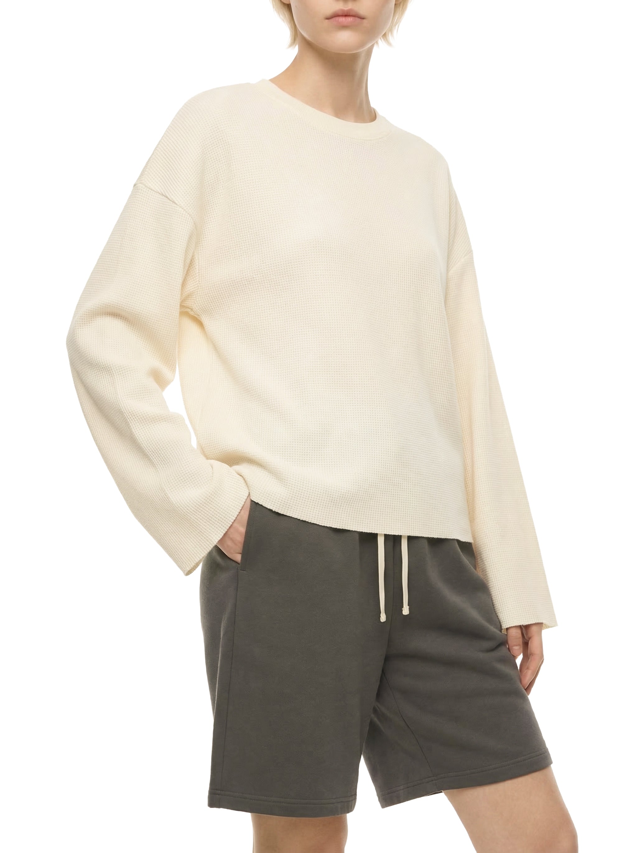 Waffle Raw Edge T-Shirt