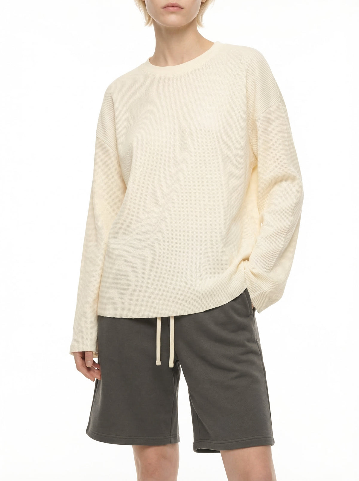 Waffle Raw Edge T-Shirt