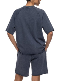 Rifted Unisex Mineral Wash Raw Edge T-Shirt