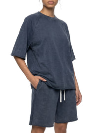 Rifted Unisex Mineral Wash Raw Edge T-Shirt