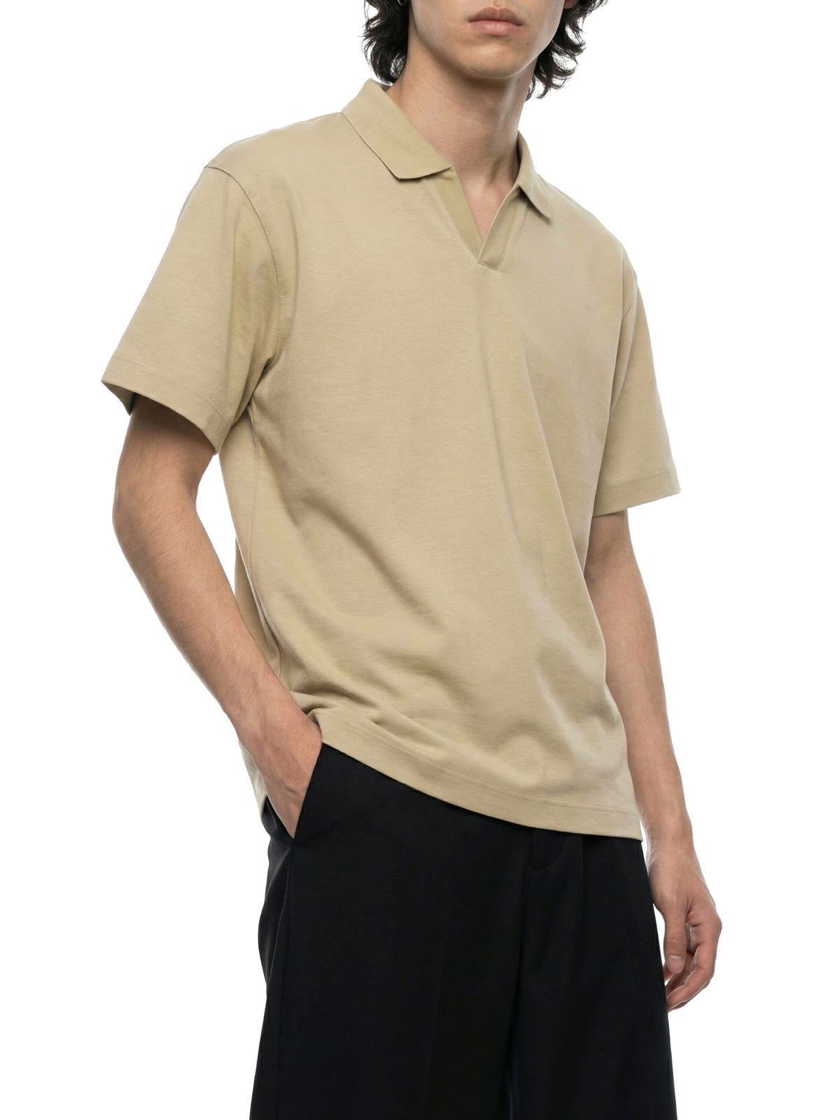 Men's Drop Shoulder Polo T-Shirt