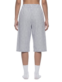 Rifted Unisex Plaid Loose Capri Shorts