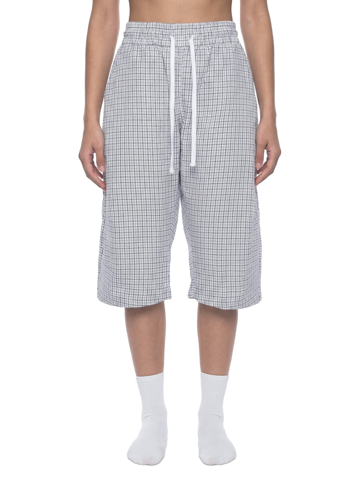 Rifted Unisex Plaid Loose Capri Shorts