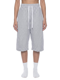 Rifted Unisex Plaid Loose Capri Shorts