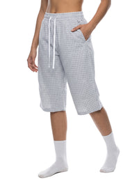 Rifted Unisex Plaid Loose Capri Shorts