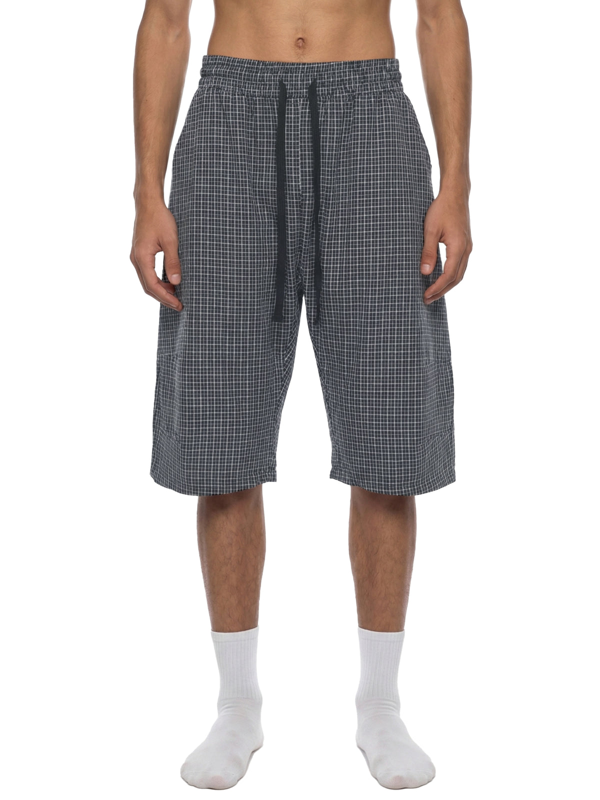 Rifted Unisex Plaid Loose Capri Shorts