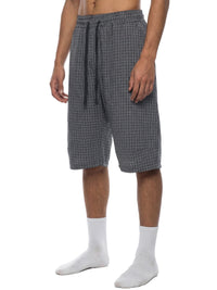 Rifted Unisex Plaid Loose Capri Shorts