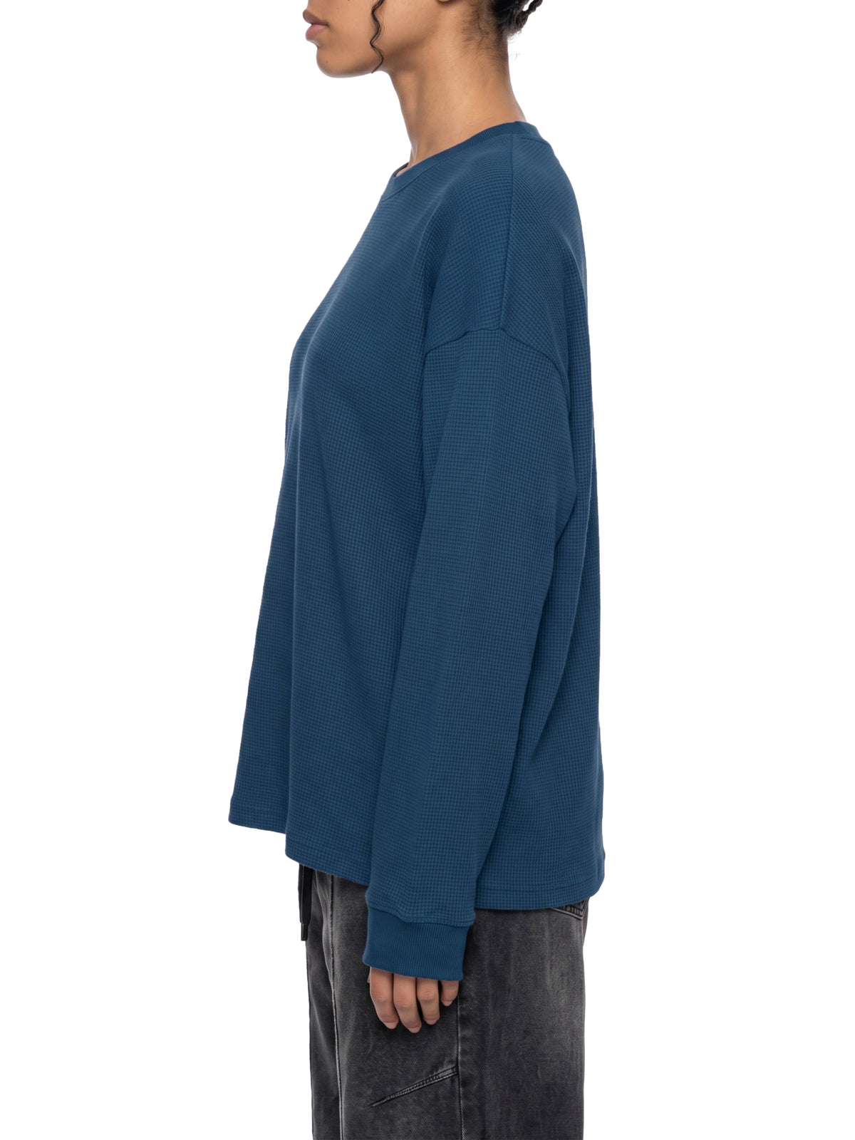 Rifted Unisex Waffle Boxy Long Sleeve T-Shirt