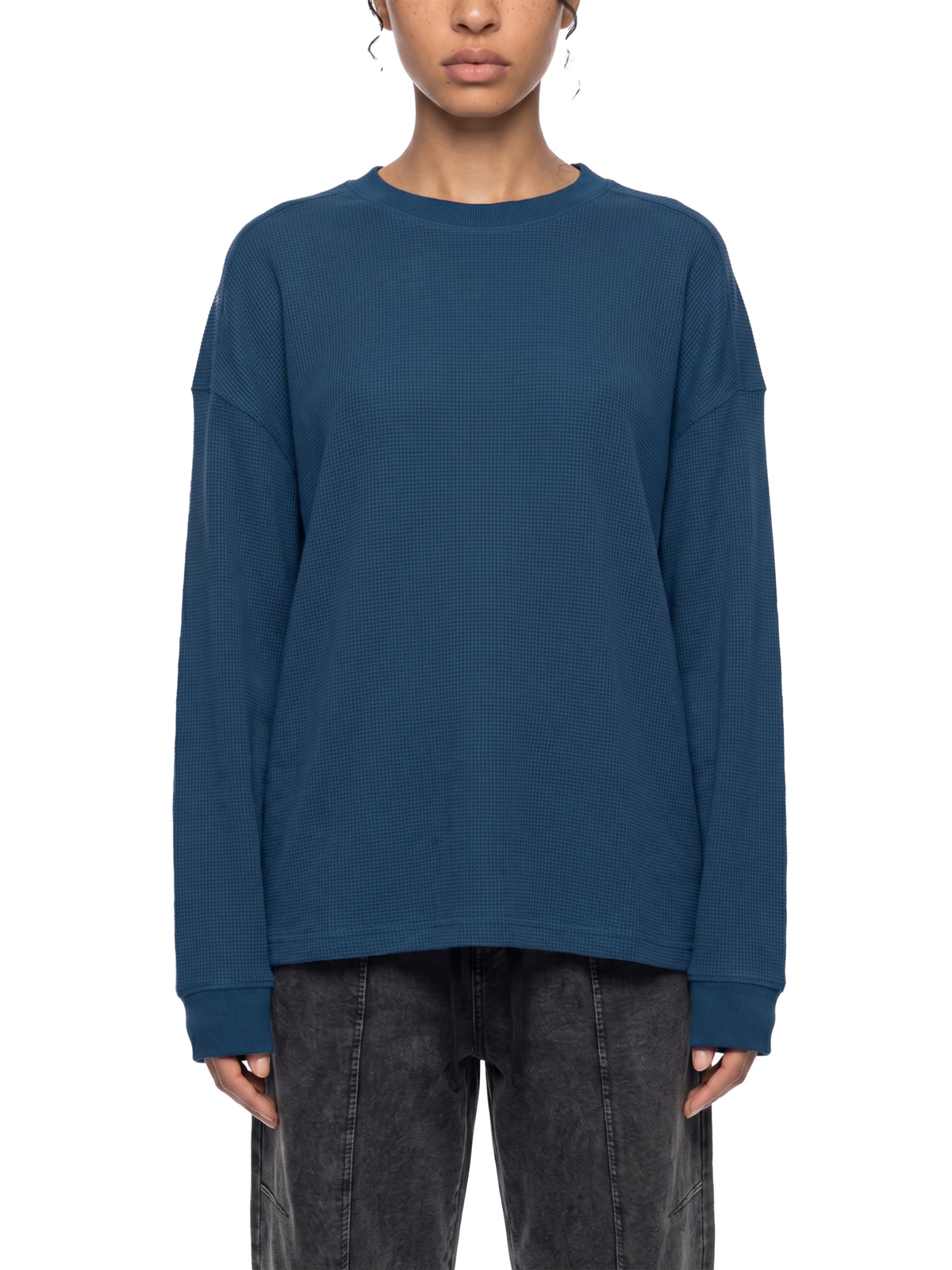 Rifted Unisex Waffle Boxy Long Sleeve T-Shirt