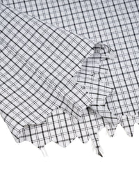 Rifted Unisex Distressed Plaid Boxy Shirt