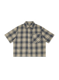 Rifted Unisex Plaid Boxy Short Sleeve Shirt