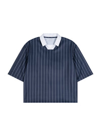 Rifted Unisex Pinstripe Collared Soccer Jersey