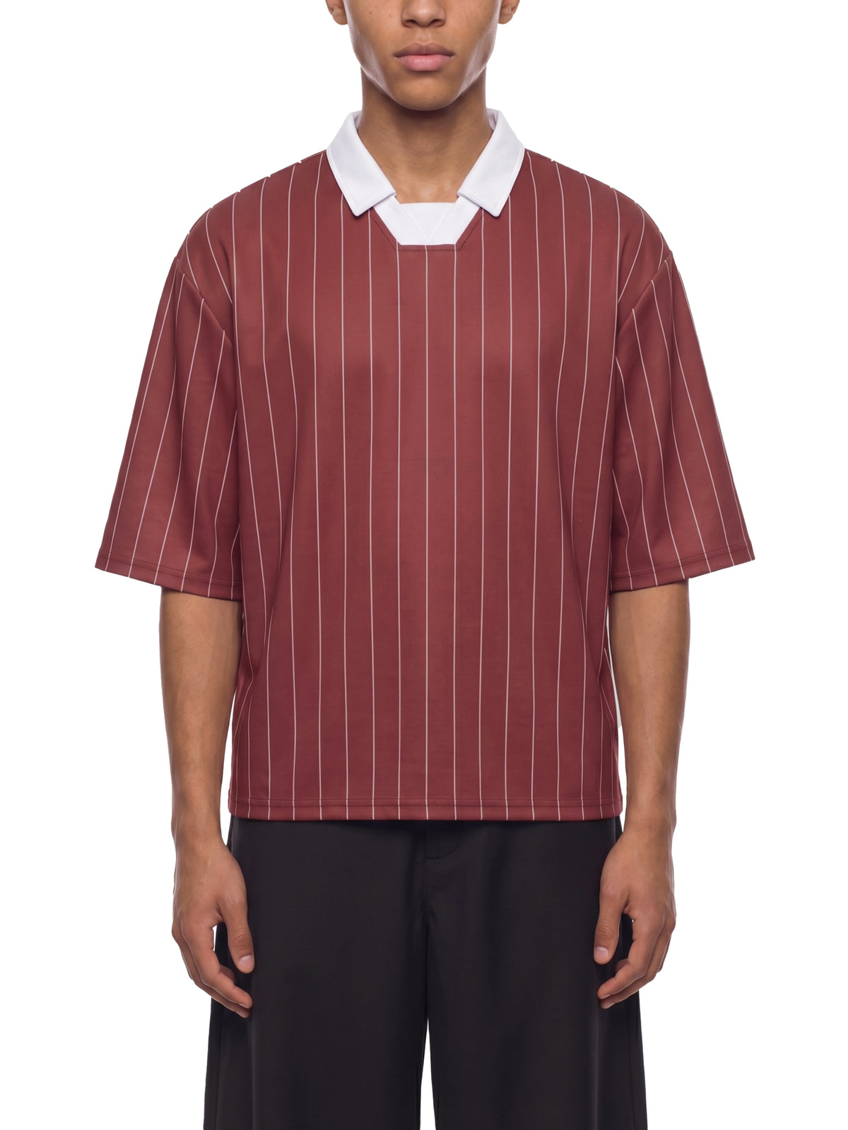 Rifted Unisex Pinstripe Collared Soccer Jersey