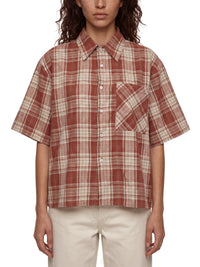 Rifted Unisex Plaid Boxy Short Sleeve Shirt