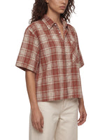 Rifted Unisex Plaid Boxy Short Sleeve Shirt