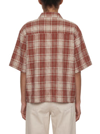 Rifted Unisex Plaid Boxy Short Sleeve Shirt
