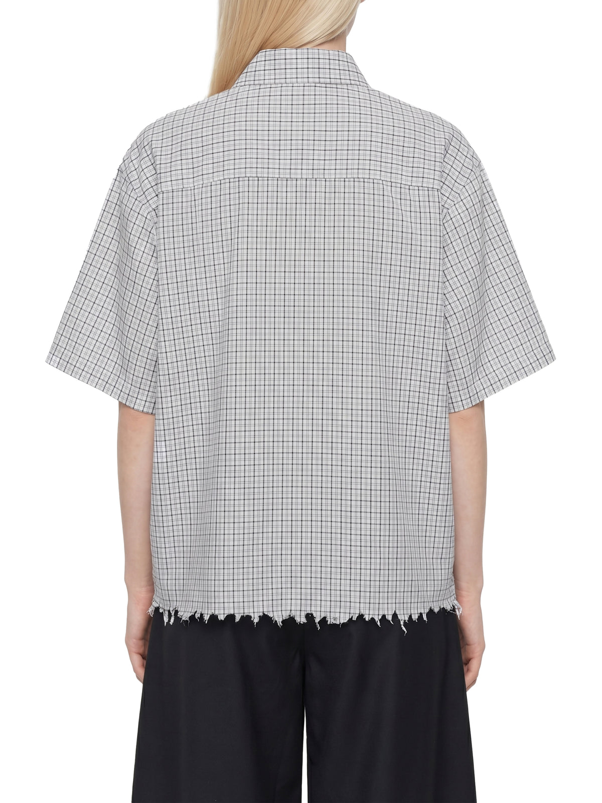 Rifted Unisex Distressed Plaid Boxy Shirt
