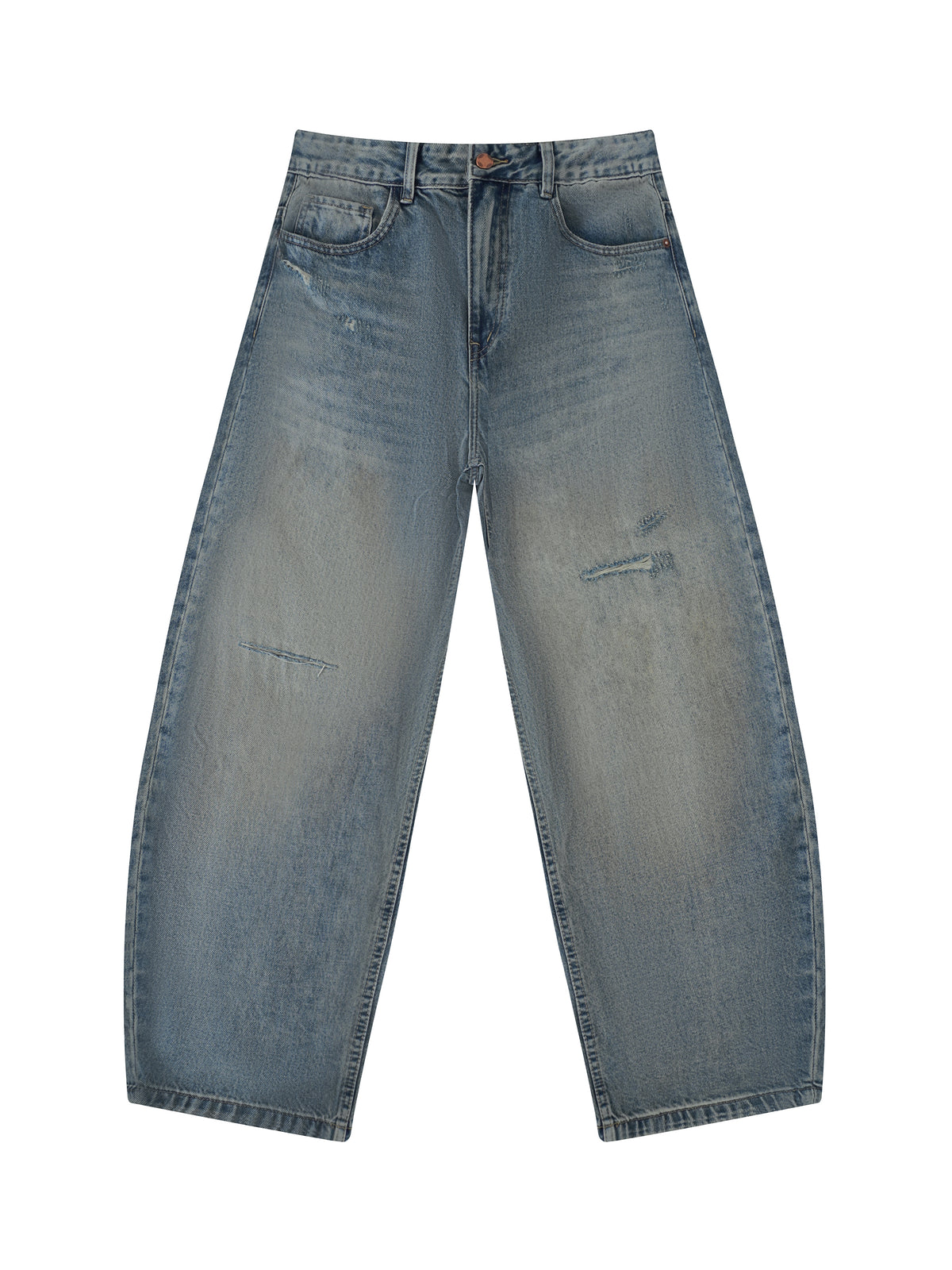 Rifted Men's Distressed Barrel Leg Jeans