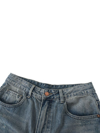 Rifted Men's Distressed Barrel Leg Jeans