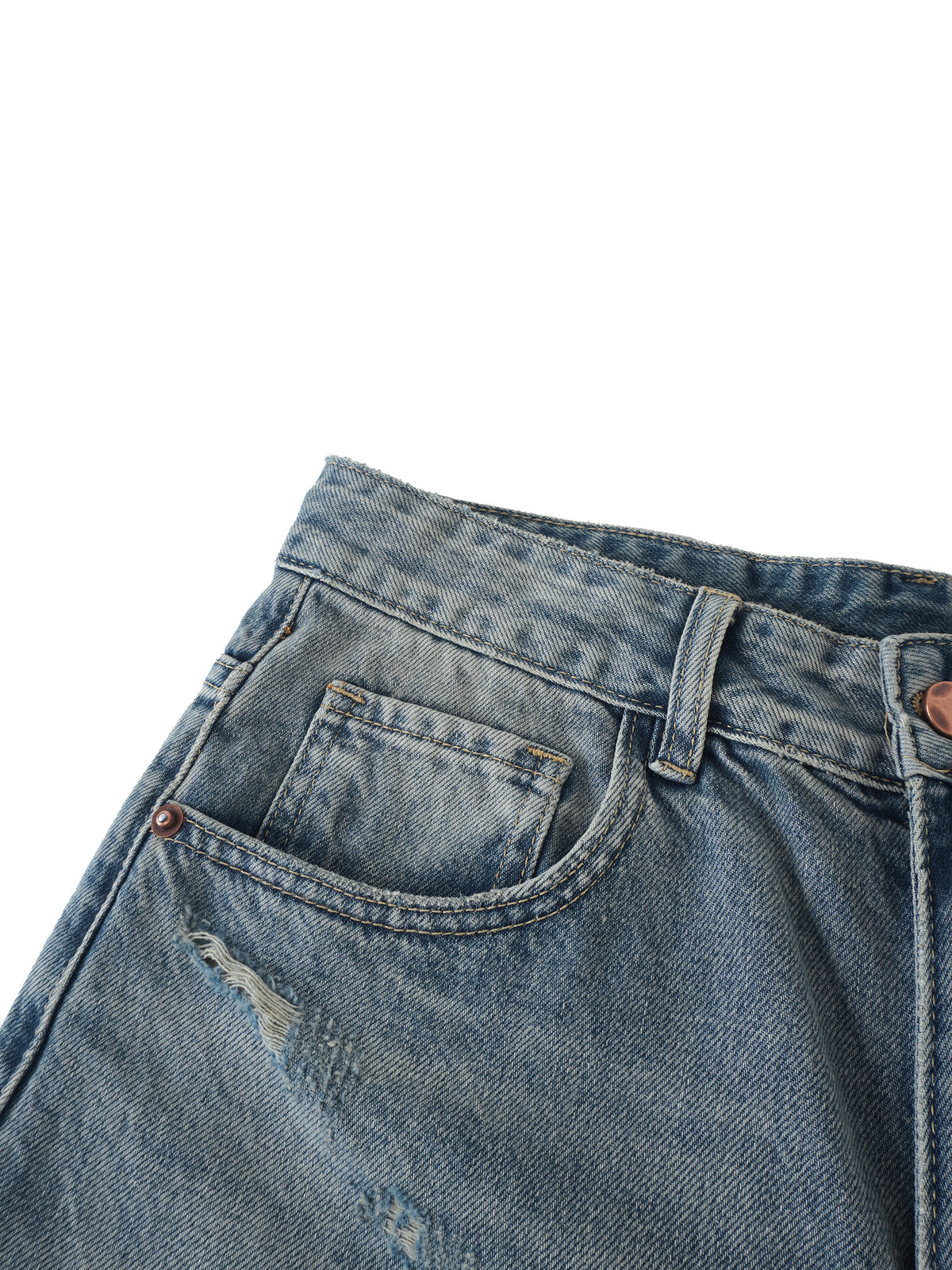 Rifted Men's Distressed Barrel Leg Jeans