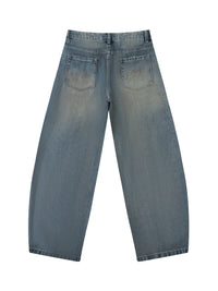 Rifted Men's Distressed Barrel Leg Jeans