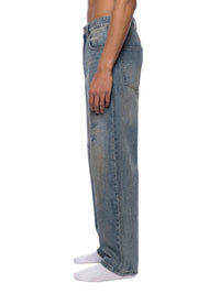 Rifted Men's Distressed Barrel Leg Jeans