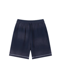 Rifted Unisex Sunfade Waffle Raw Hem Shorts