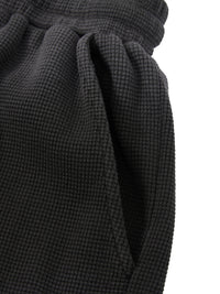 Rifted Unisex Sunfade Waffle Raw Hem Shorts