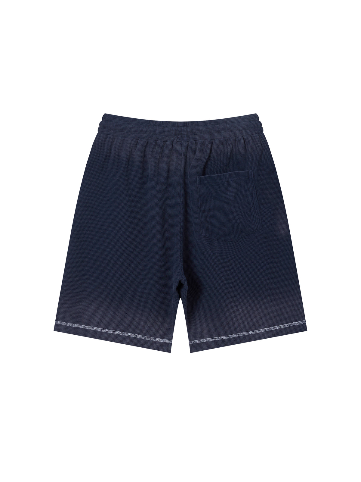 Rifted Unisex Sunfade Waffle Raw Hem Shorts