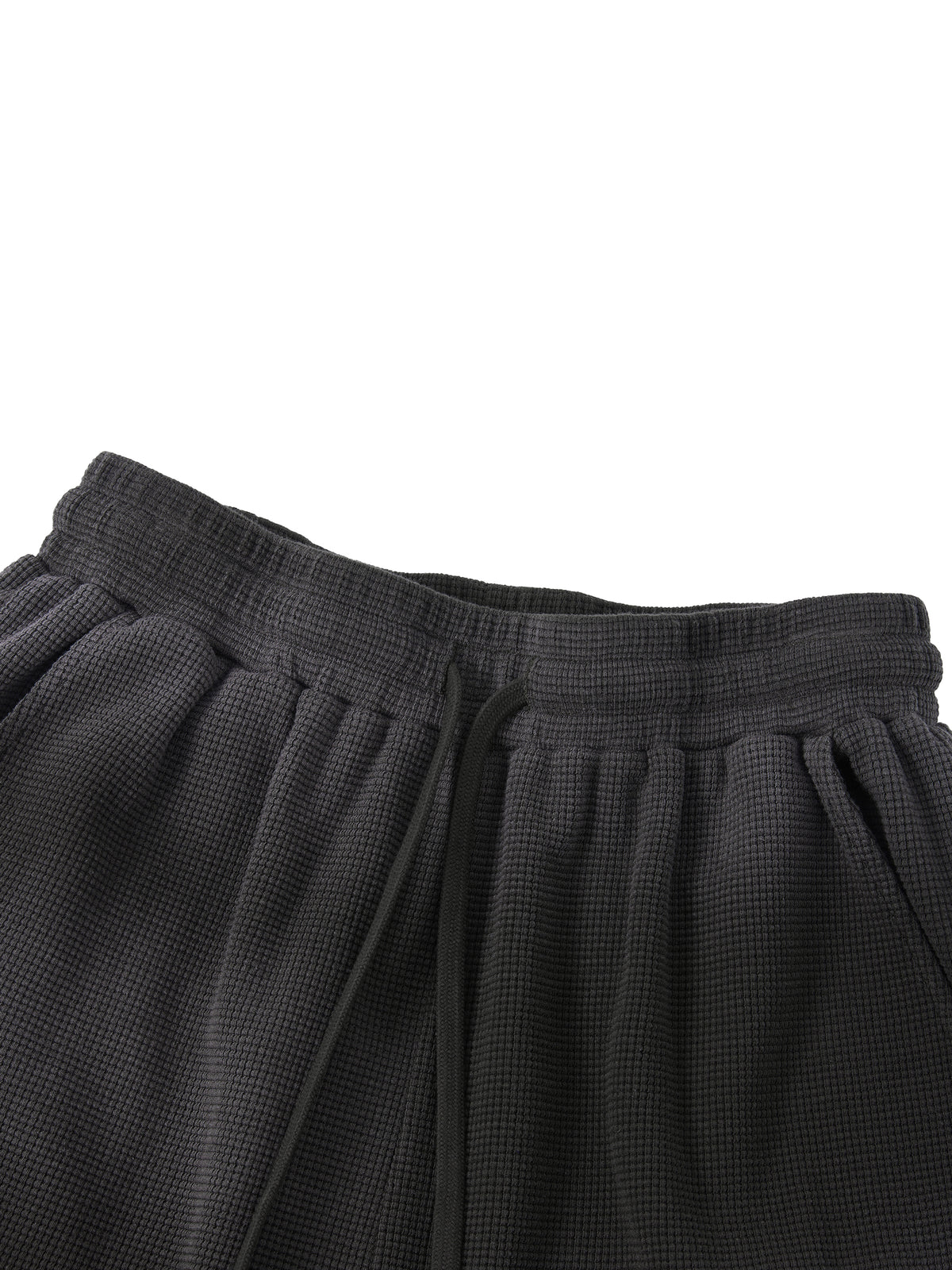 Rifted Unisex Sunfade Waffle Raw Hem Shorts
