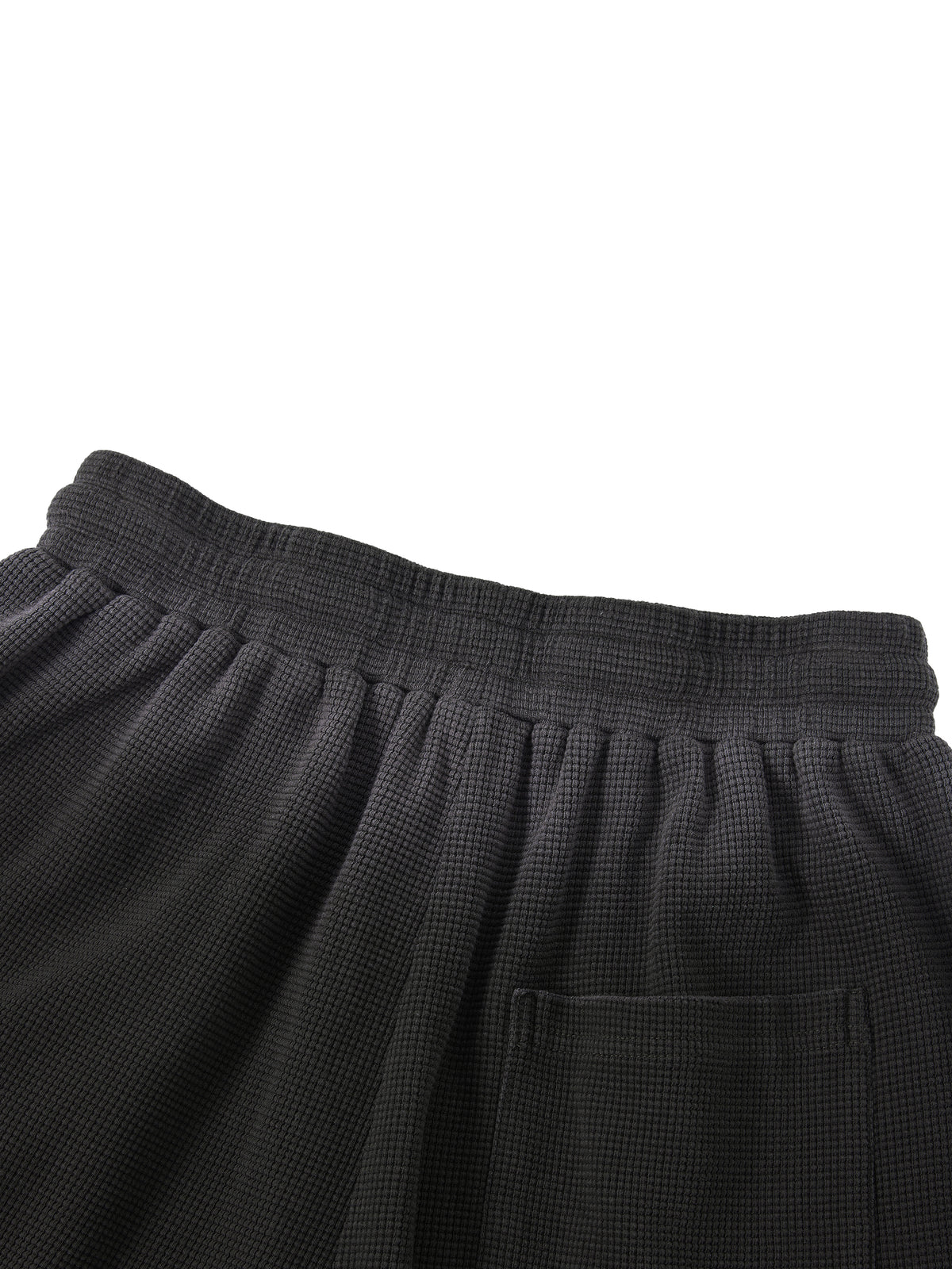 Rifted Unisex Sunfade Waffle Raw Hem Shorts